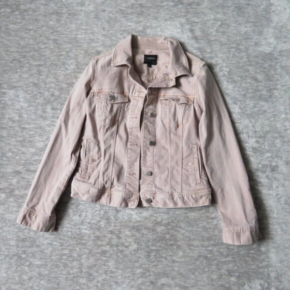 Liverpool Blush Temma Stretchy Blush Pink Denim Jean Jacket Womens Size S - Picture 2 of 12